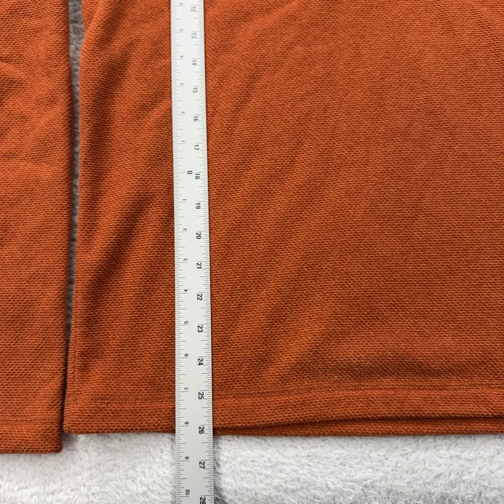 The North Face Mens‎ Small Burnt Orange Waffle Knit Quarter Zip Fleece Pullover